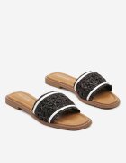 super mode Papuci Negre în Stil Boho Nimietta