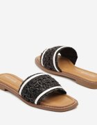 super mode Papuci Negre în Stil Boho Nimietta