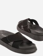 super mode Papuci Negri în Stil Sportiv cu Închidere cu Velcro Mevallia