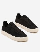 super mode Sneakers negre cu carâmb din plasă și fir metalic Nimiovana