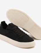 super mode Sneakers negre cu carâmb din plasă și fir metalic Nimiovana