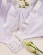  Sutien Alb cu Bretele Largi cu Dantelă Merabilla