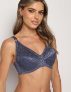  Sutien Albastru marin-Gri cu bretele reglabile și închidere cu agățătoare Nosofia