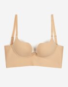  Sutien Bej Cupe C Push-up cu bretele reglabile Mivitha