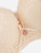  Sutien Bej deschis Tip Full Cup cu Detalii din Dantelă Ravisella