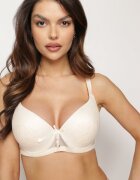  Sutien Bej Full Cup cu Dantelă pe Cupe Awenora