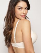  Sutien Bej Full Cup cu Dantelă pe Cupe Awenora