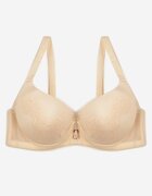  Sutien Bej Full Cup cu Dantelă pe Cupe Awenora