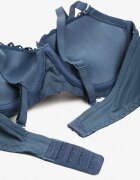  Sutien Bleumarin cu dantelă Tip Push Up cu bretele reglabile și detașabile Ilathwen