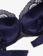 Sutien bleumarin cu dantelă tip push-up Selovia