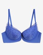  Sutien bleumarin cu plasă decorativă Zorale