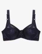  Sutien Bleumarin Full Cup cu Dantelă cu Bretele Reglabile Missalinda
