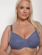  Sutien bleumarin Full Cup cu decorație Zileviana