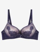  Sutien Bleumarin-Roz cu push-up cu fundiță decorativă și Trandafiri Nivrine