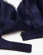  Sutien Bleumarin-Roz din Dantelă Push-Up cu Bretele Reglabile Yloena