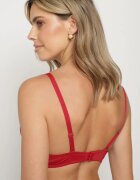  Sutien Bordeaux Tip Push Up Decorat Cu Dantelă Nelani