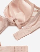  Sutien dantelat roz Push-Up cu cupe căptușite și ornamente metalice Ellas