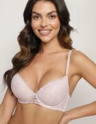  Sutien din dantelă mov deschis cupe C cu agrafe Maileen