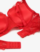  Sutien Din Dantelă Roșu Tip Push Up Temitia