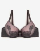  Sutien Gri Full Cup cu Dantelă pe Cupe Awenora