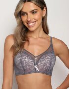 Sutien Gri-Roz Din dantelă Tip push-up Cu ornament metalic Chrissty