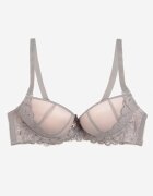  Sutien Gri-Roz Push Up cu Dantelă Nimffea