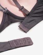  Sutien Gri-Roz tip Push Up cu fundiță decorativă și trandafiri Nivrine