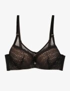  Sutien Negru-Bej din Dantelă cu Efect Push-Up Donantia