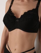 Sutien Negru cu bretele late cu dantelă Merabilla