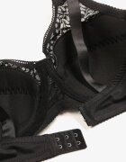  Sutien Negru cu Bretele Reglabile cu Finisaj din Dantelă Kefefia