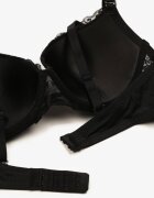  Sutien Negru Dantelat Cupa C cu agrafe Maileen