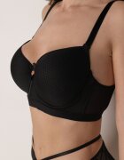  Sutien Negru Decorat cu fundiță și perforații Credefia