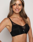  Sutien Negru din dantelă Tip Push-Up cu ornament metalic Chrissty