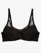  Sutien Negru din dantelă Tip Push-Up cu ornament metalic Chrissty