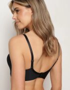  Sutien Negru Push-Up Decorat cu Dantelă Dimessta