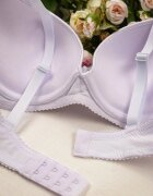  Sutien Push-up Alb Din Dantelă Cu Buline Frees