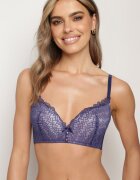  Sutien Push-Up Bleumarin-Roz Decorat cu Dantelă Dimessta