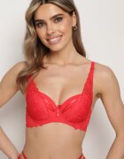  Sutien Roșu de dantelă cu efect push-up Grateria