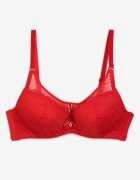  Sutien Roșu Din Dantelă cu Efect Push-Up Donantia