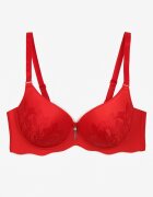  Sutien Roșu Full Cup cu Dantelă Delicată Timaole