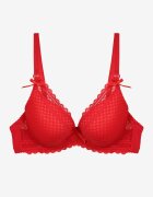  Sutien Roșu Full Cup cu Fundițe Delicate Timaqela