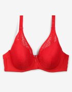  Sutien Roșu Full Cup din dantelă cu fundiță și cu zirconii Lonikoria