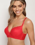  Sutien Roșu Push-Up Decorat cu Dantelă Dimessta
