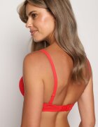  Sutien Roșu Tip Push-Up cu finisaj neted Nansiala