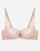  Sutien Roz deschis de Dantelă cu Efect Push Up Grateria