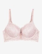  Sutien Roz închis Push Up Decorat cu Dantelă Neavia