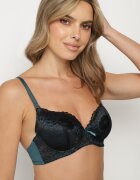  Sutien Verde închis cu motiv de dantelă florală Nelenor