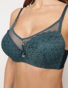  Sutien Verde închis Din dantelă Cu efect Push-Up Donantia