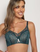  Sutien Verde închis Din dantelă Tip push-up cu ornament metalic Chrissty