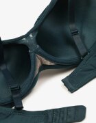  Sutien Verde închis Din dantelă Tip push-up cu ornament metalic Chrissty